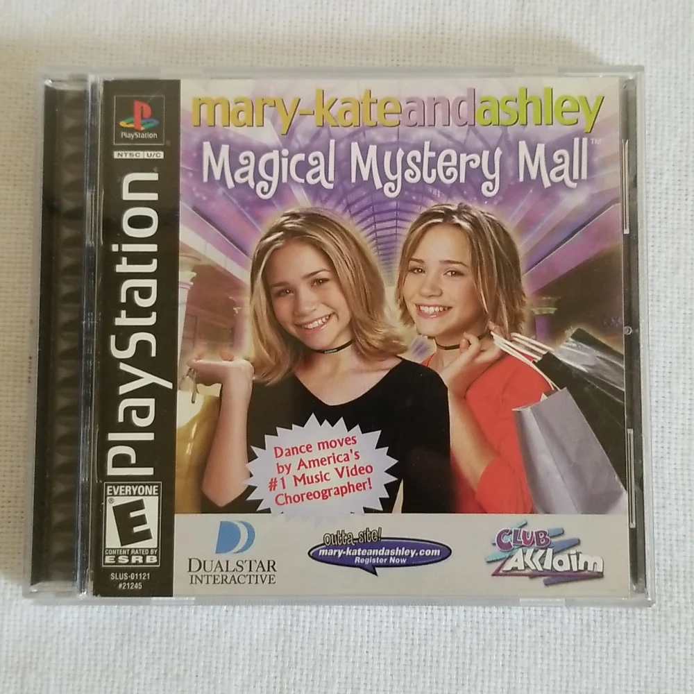 Mary Kate Ashley Magical Mystery Mall Black PS1 Sony Playstation